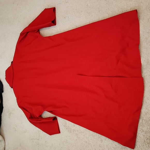 Linda Allard Ellen Tracy red trench coat 2 - Picture 11 of 13